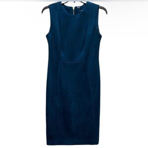 Calvin Klein Blue Faux Suede Dress